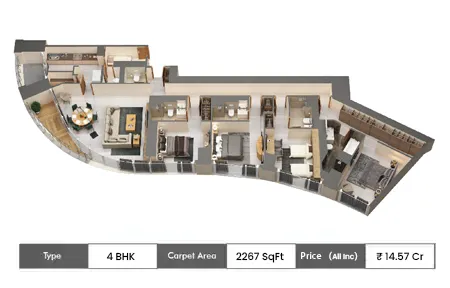 4 BHK 2267 SqFt