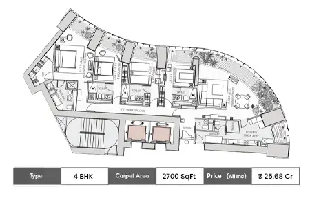 4 BHK 2700 SqFt
